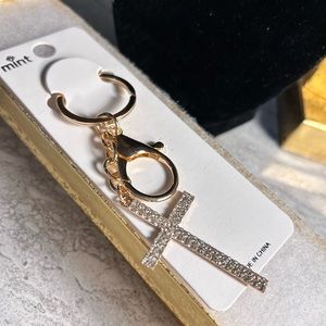New Clear Cross Keychain